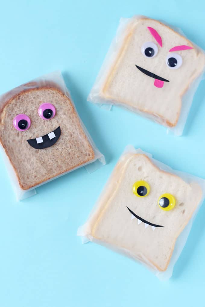 Monster Face Sandwich Bags My Fussy Eater Easy Family Recipes