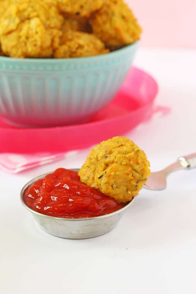 veggie meatball with tomato ketchup