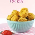 Packed full of protein, these Veggie Meatballs make a super healthy meal for kids. They're great finger food for baby led weaning too! | My Fussy Eater blog