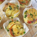 The whole family will love these delicious Egg Muffins packed with streaky bacon, cheddar cheese and chives! | My Fussy Eater blog