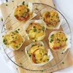 The whole family will love these delicious Egg Muffins packed with streaky bacon, cheddar cheese and chives! | My Fussy Eater blog