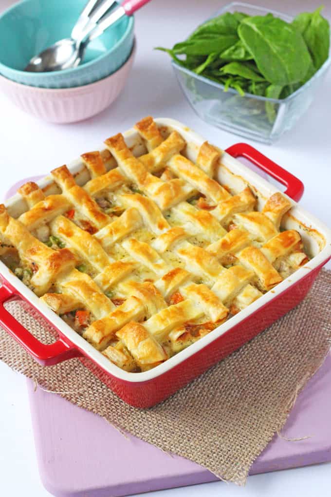 cheesy chicken sausage pie