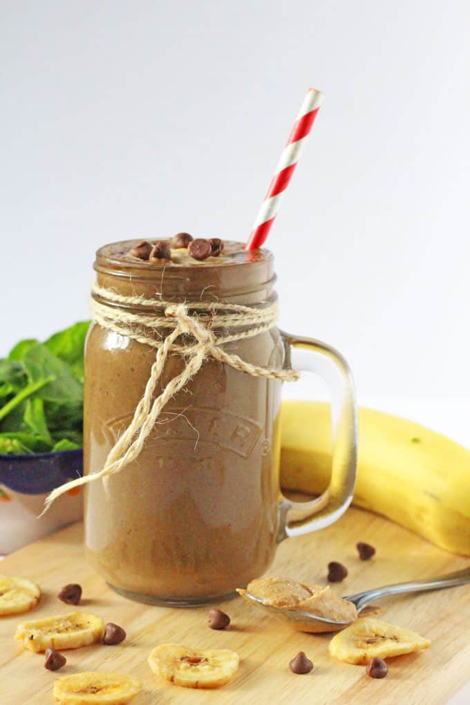 chocolate peanut butter & banana smoothie