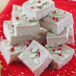 A delicious and healthy Christmas Fudge recipe made with just two natural ingredients; coconut butter and banana! | My Fussy Eater blog