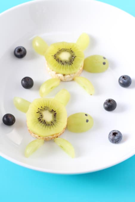 Kiwi Rice Cake Turtle - My Fussy Eater | Easy Family Recipes