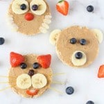 Rice Cake Animals! A fun and healthy snack for kids and toddlers made with rice cakes, peanut butter and fruit | My Fussy Eater blog