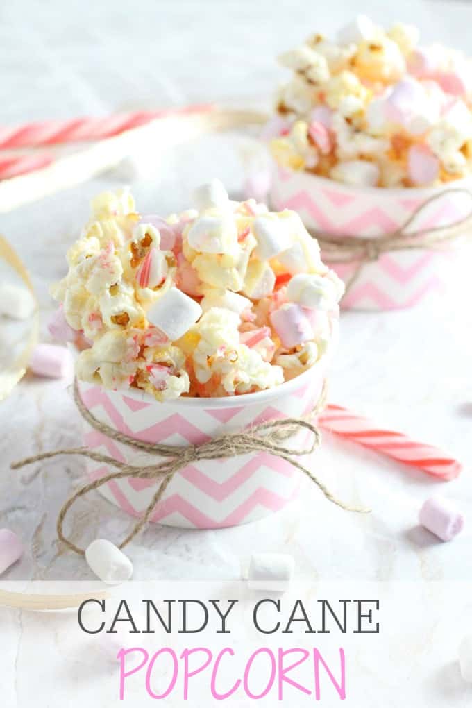 A delicious recipe perfect for Christmas. This Candy Cane Popcorn with White Chocolate and Marshmallows makes a tasty festive treat and can be packaged up as an edible gift too. | My Fussy Eater blog