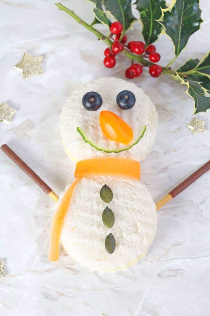 Kids will love getting creative and making these Christmas themed Rudolph and Snowman sandwiches! My Fussy Eater blog