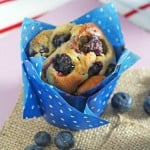 Delicious and super healthy, these gluten free Oat & Blueberry Blender Muffins are so easy to make and nutritious enough to have for breakfast! | My Fussy Eater blog