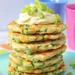 With just a few store cupboard essentials you can make these really tasty Pea & Sweetcorn Fritters. Great for kids, toddlers and weaning babies too!