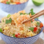 Next time you're tempted to reach for the takeaway menu, try this delicious and speedy Prawn Thai Fried Rice made with Veetee rice