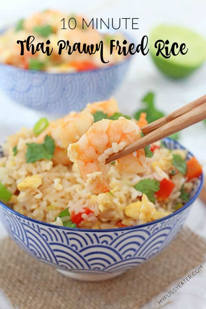 10 Minute Prawn Thai Fried Rice Pinterest Pin