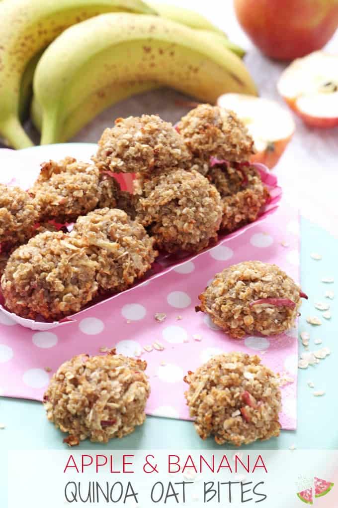 apple & banana quinoa oat bites