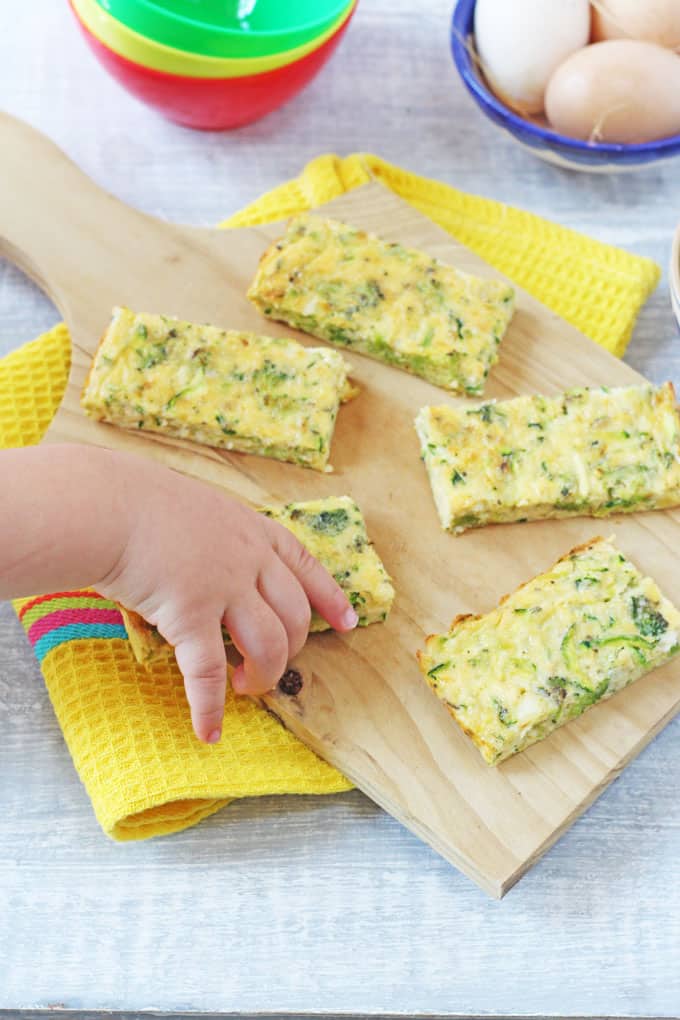 broccoli & cheese frittata fingers