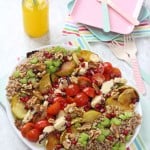 A delicious summer salad made with caramelised Bramley Apples and packed with giant wholewheat cous cous, Wensleydale cheese and walnuts.