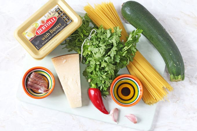 A delicious and super speedy spaghetti recipe made with Bertolli butter and with a hidden vegg