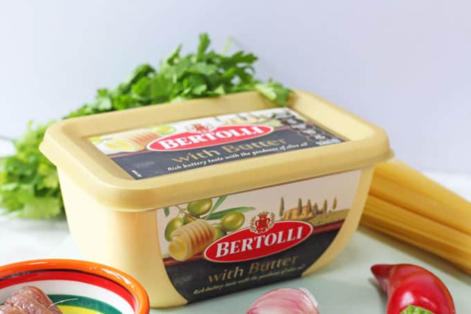 A delicious and super speedy spaghetti recipe made with Bertolli butter and with a hidden vegg