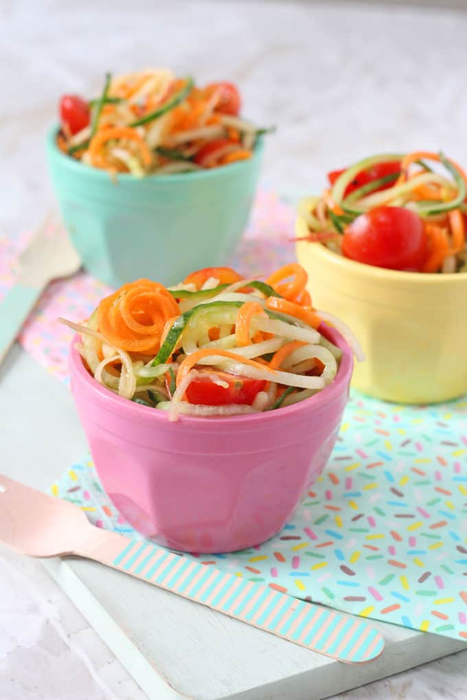 Carrot, Cucumber & Apple salad for kids