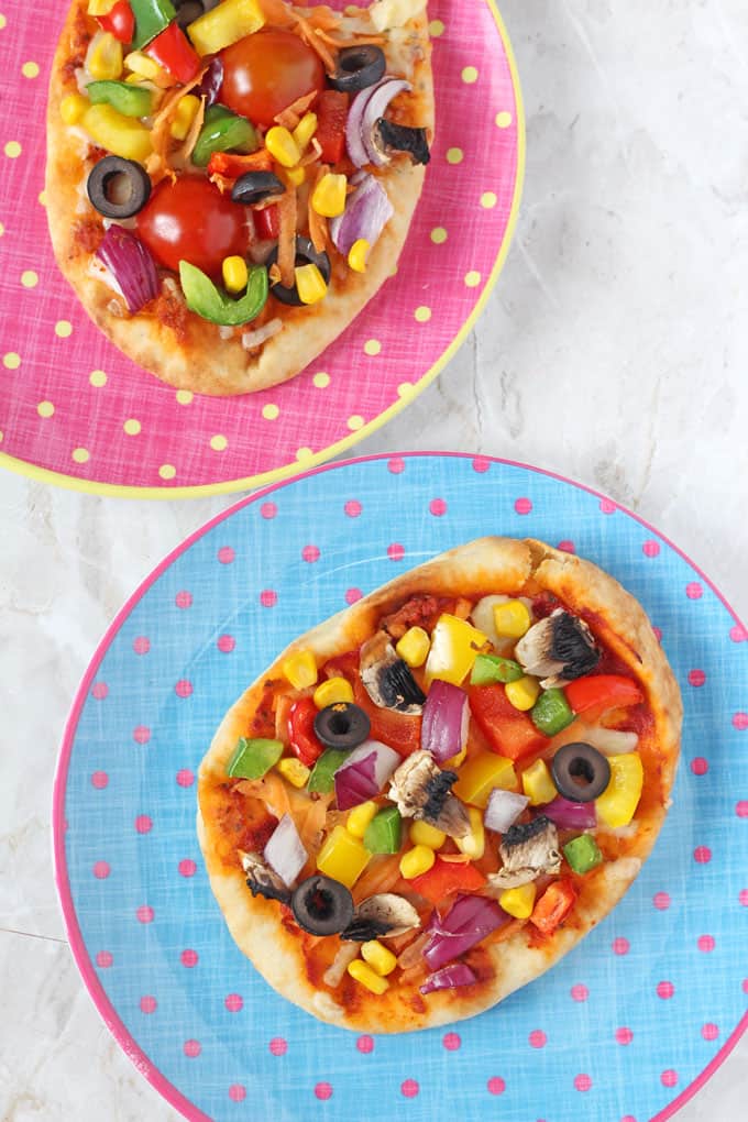 DIY pitta bread pizza for kids