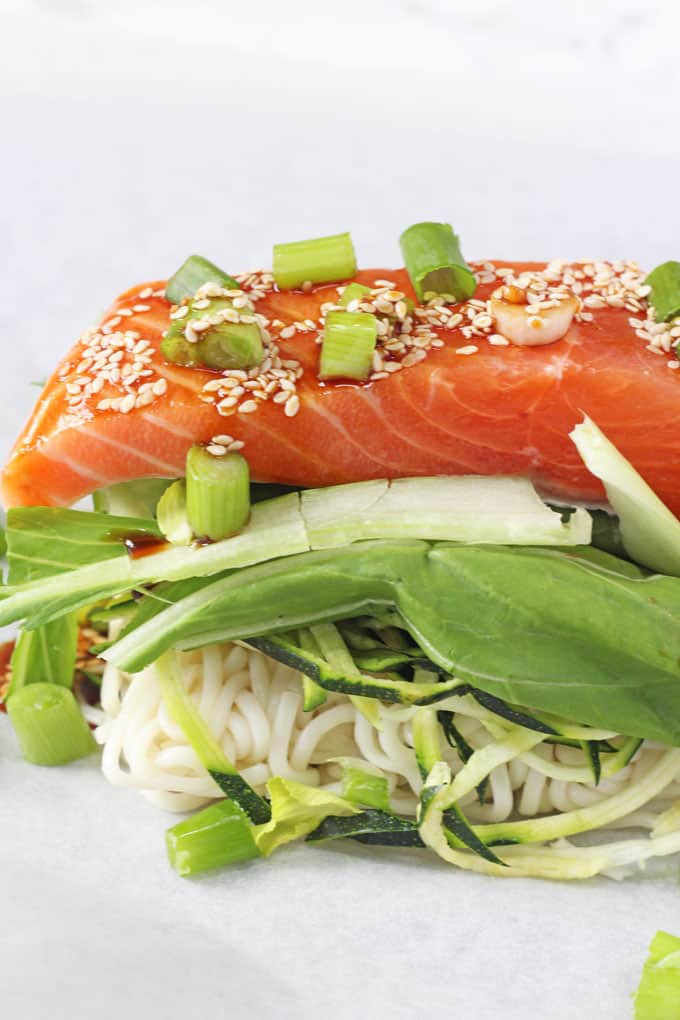 Salmon Noodle Parcels