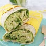 A delicious and healthy lunch time recipe; Chicken & Avocado Mayo Wrap. Perfect for kids and adults too!