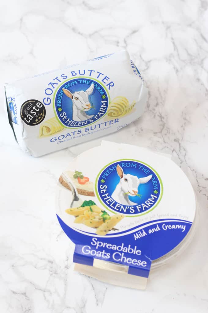 goat's butter and goat's spreadable cheese