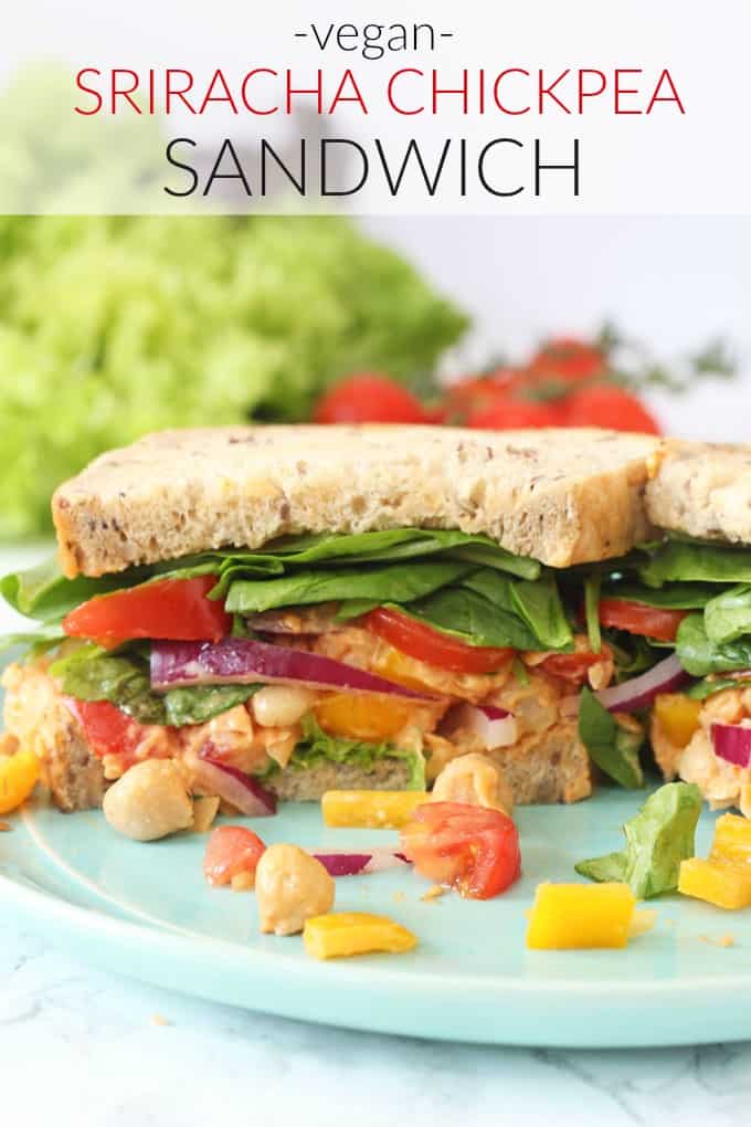 Mashed Chickpea Sandwich Pinterest Pin