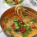 A really quick and easy vegetable laksa recipe, perfect for a healthy and delicious lunch for busy parents!
