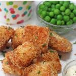Delicious crispy baked salmon nuggets made using Norwegian Salmon