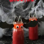 Bat Blood Smoothie! A fun and healthy snack for kids that's perfect for Halloween!