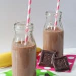 A healthy chocolate shake for kids packed with energy boosting chia seeds!