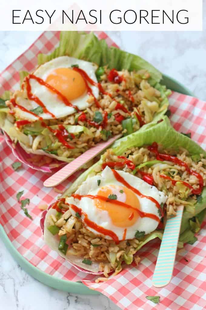 Easy Nasi Goreng pinterest pin.