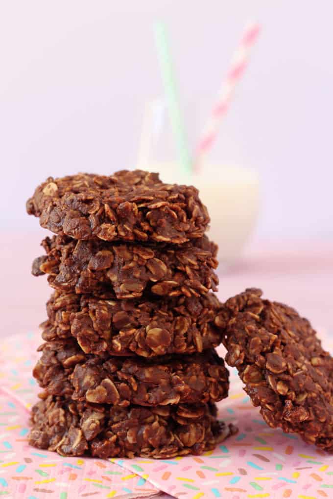 No Bake Chocolate Granola Cookies