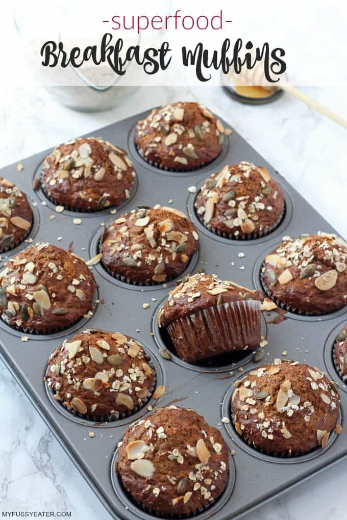 superfood breakfast muffins pinterest pin