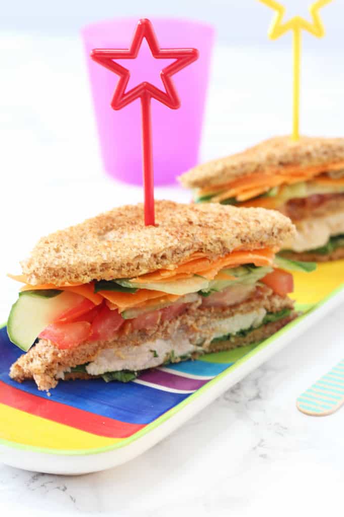 tasty and healthy lunch sandwich for kids