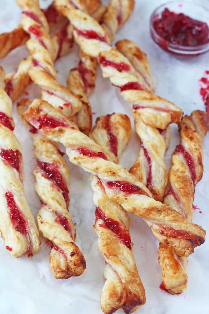 Raspberry Jam Straws closeup