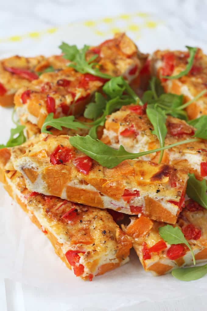 sweet potato frittata slices