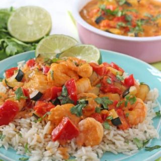 A quick, easy and super tasty Thai Red Curry recipe with prawns that's mild enough for kids. A new family favourite for sure!