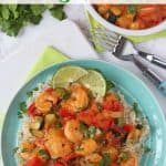 A quick, easy and super tasty Thai Red Curry recipe with prawns that's mild enough for kids. A new family favourite for sure!