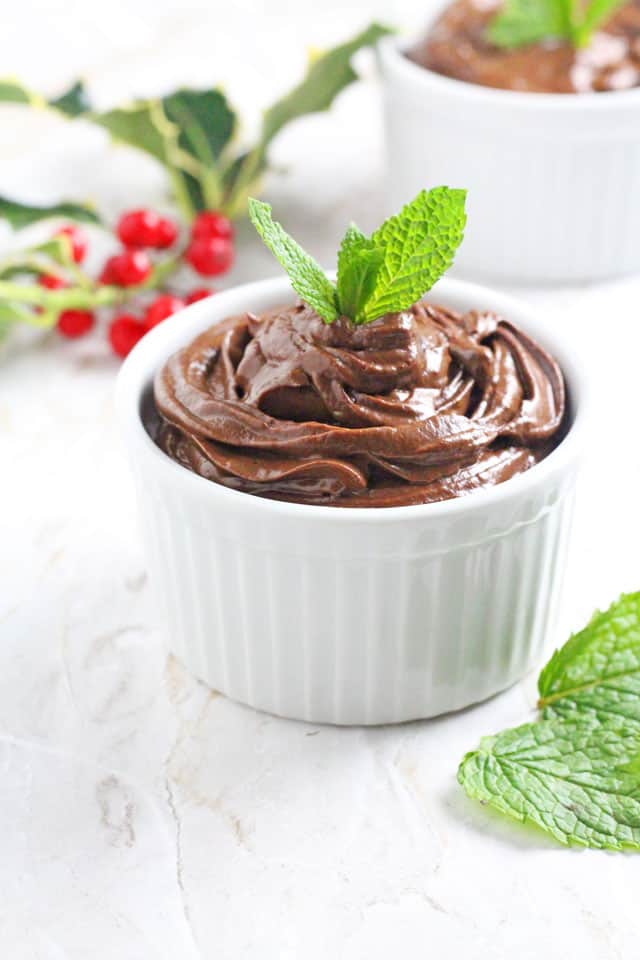 Healthy Chocolate Mint Mousse