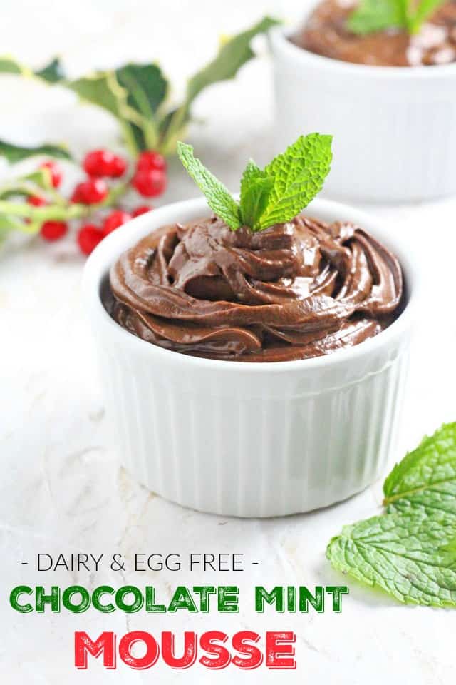 Dairy & Egg Free Chocolate Mint Mousse.