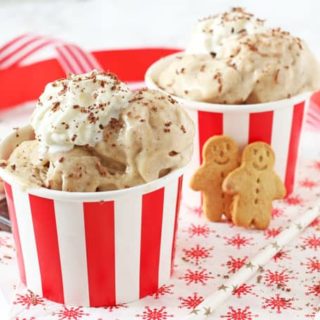 A delicious dairy, gluten and refined sugar free festive Gingerbread Ice Cream. The perfect snack for the Christmas season!