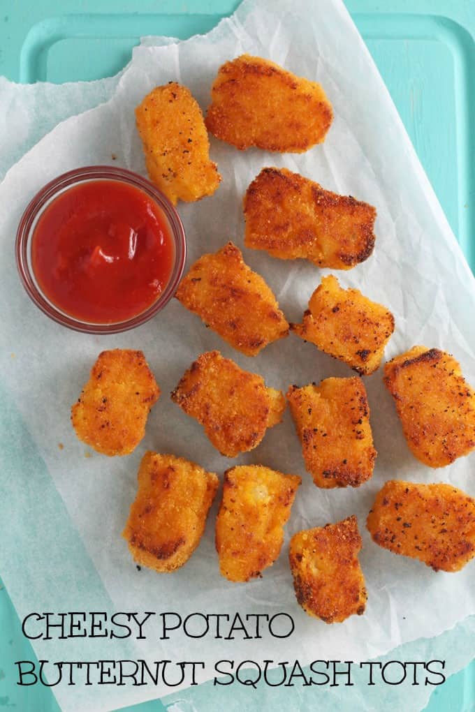 cheesy potato butternut squash tots