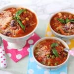 A super easy Minestrone Soup recipe, ready in just 15 minutes. A perfect winter warmer for the whole family!