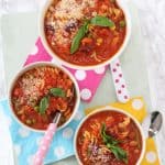 A super easy Minestrone Soup recipe, ready in just 15 minutes. A perfect winter warmer for the whole family!