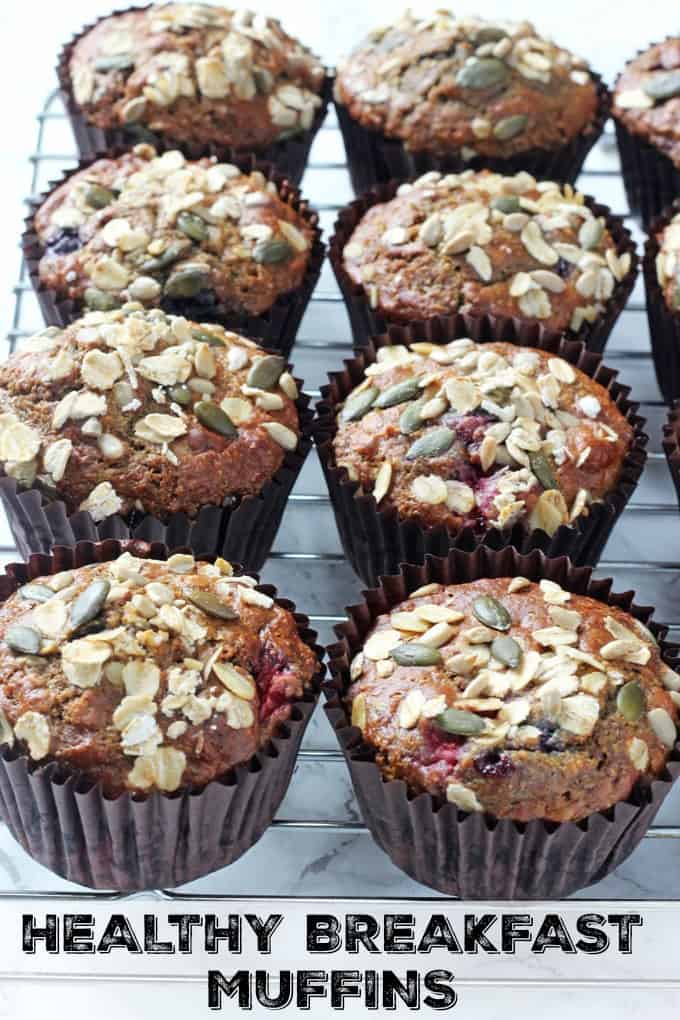 Healthy berry breakfast muffins