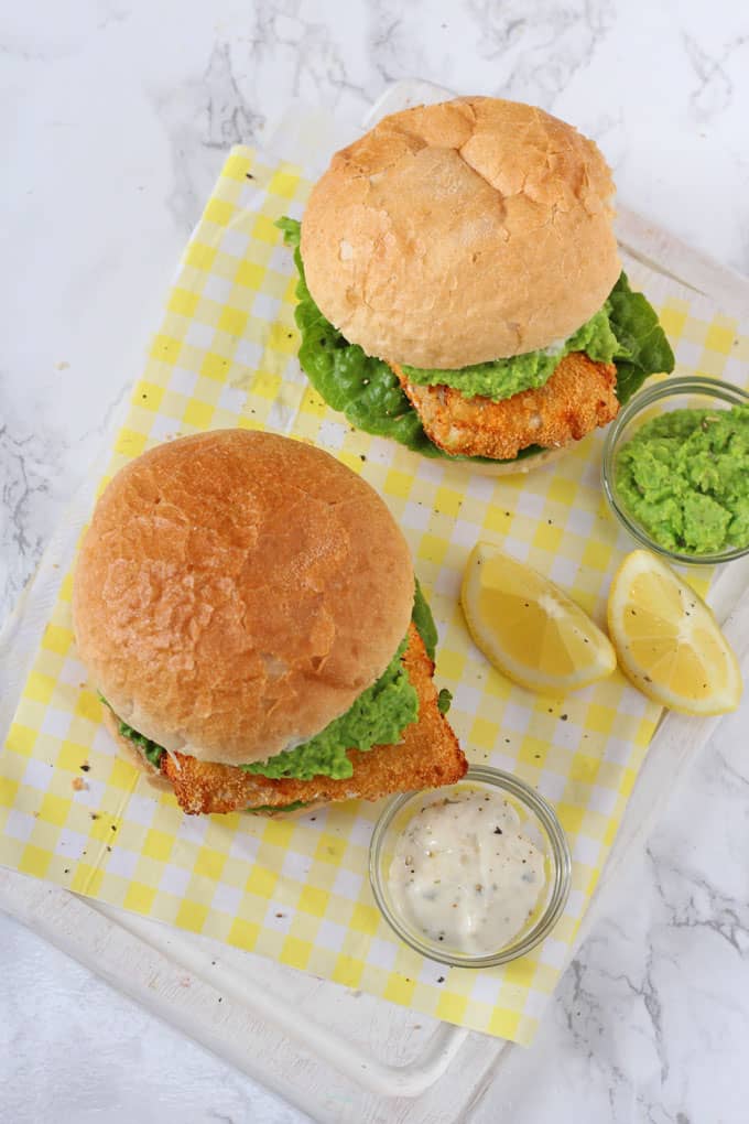 Comfort food can still be healthy! These super tasty Fish Finger Sandwiches are lightly coated in breadcrumbs and then air fried for a crunchy coating!