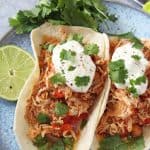 These tasty Chicken Fajitas are so easy to make. Simply bung all the ingredients into the slow cooker and come back to a delicious dinner later in the day! Super healthy and Slimming World friendly too!
