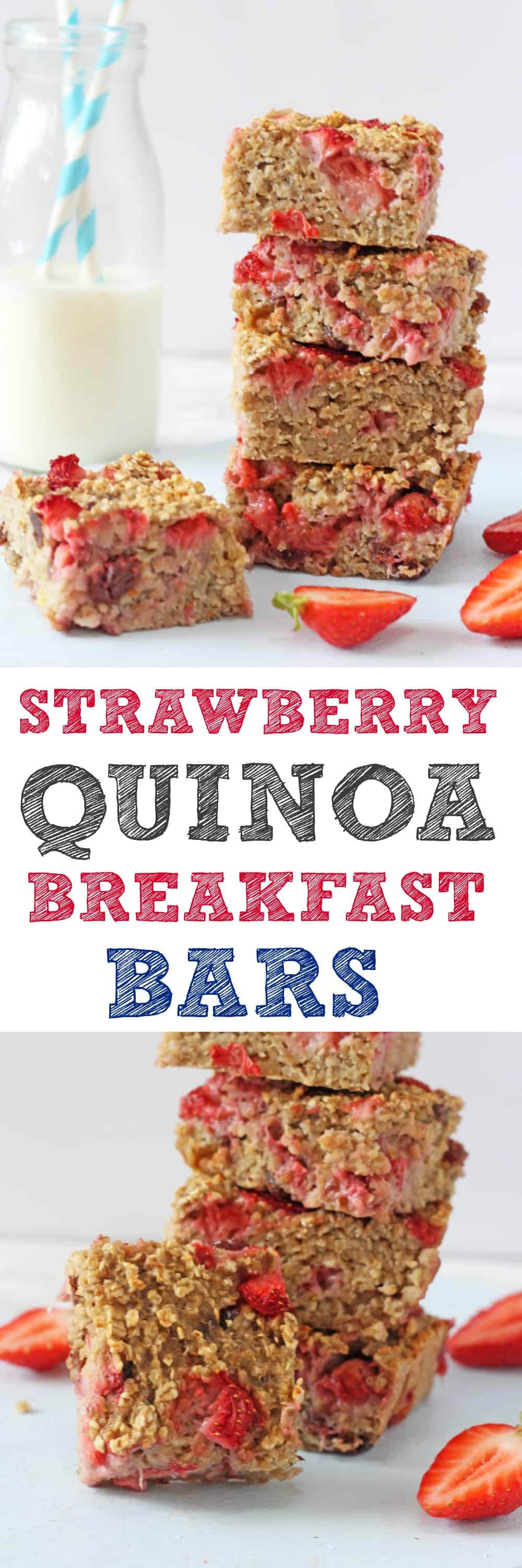 strawberry breakfast bars pinterest pin