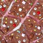 Get the kids involved in making some treats for Red Nose Day with this fun Chocolate Bark topped with malteasers, marshmallows and sweets!